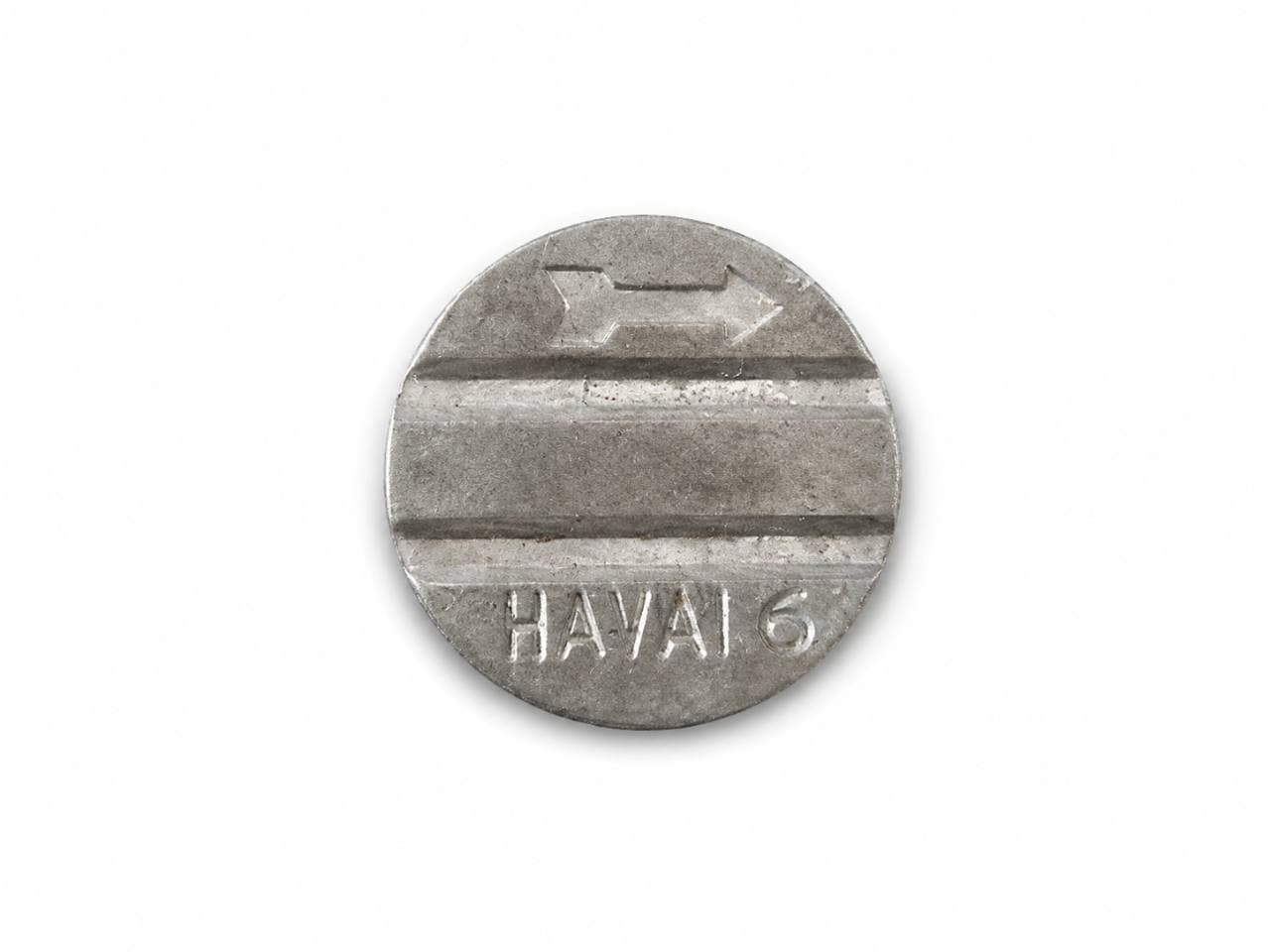 Ficha antiga de fliperama Havaí — Diga Não às Drogas — anos 80/90